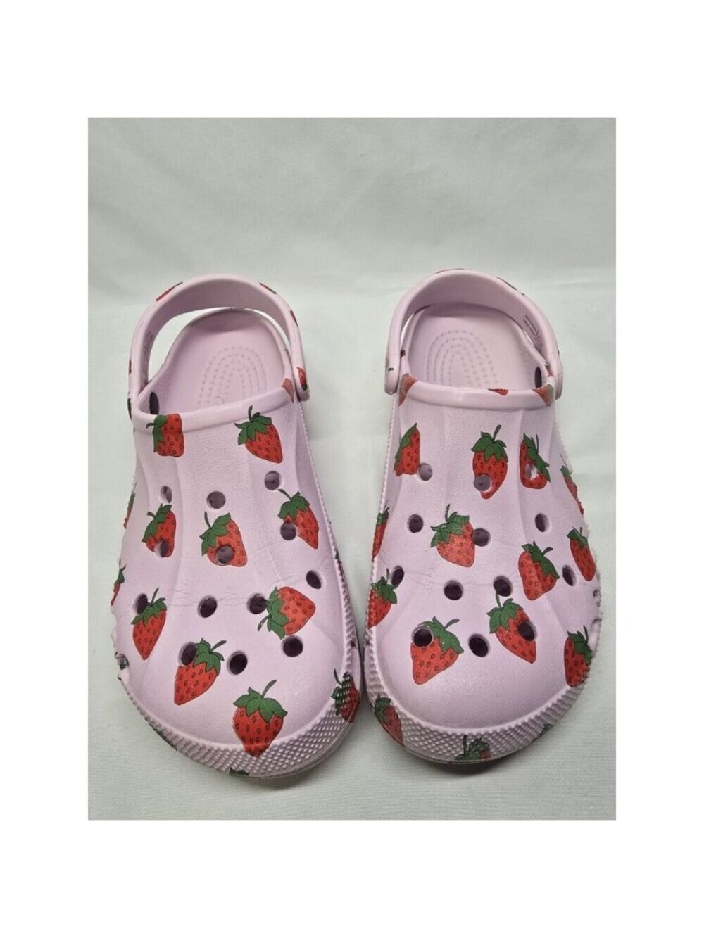 Crocs BAYA SEASONAL PRINTED CLOG Ballerina Pink / Strawberry Mens 9 Womens 11 - Picture 2 of 11